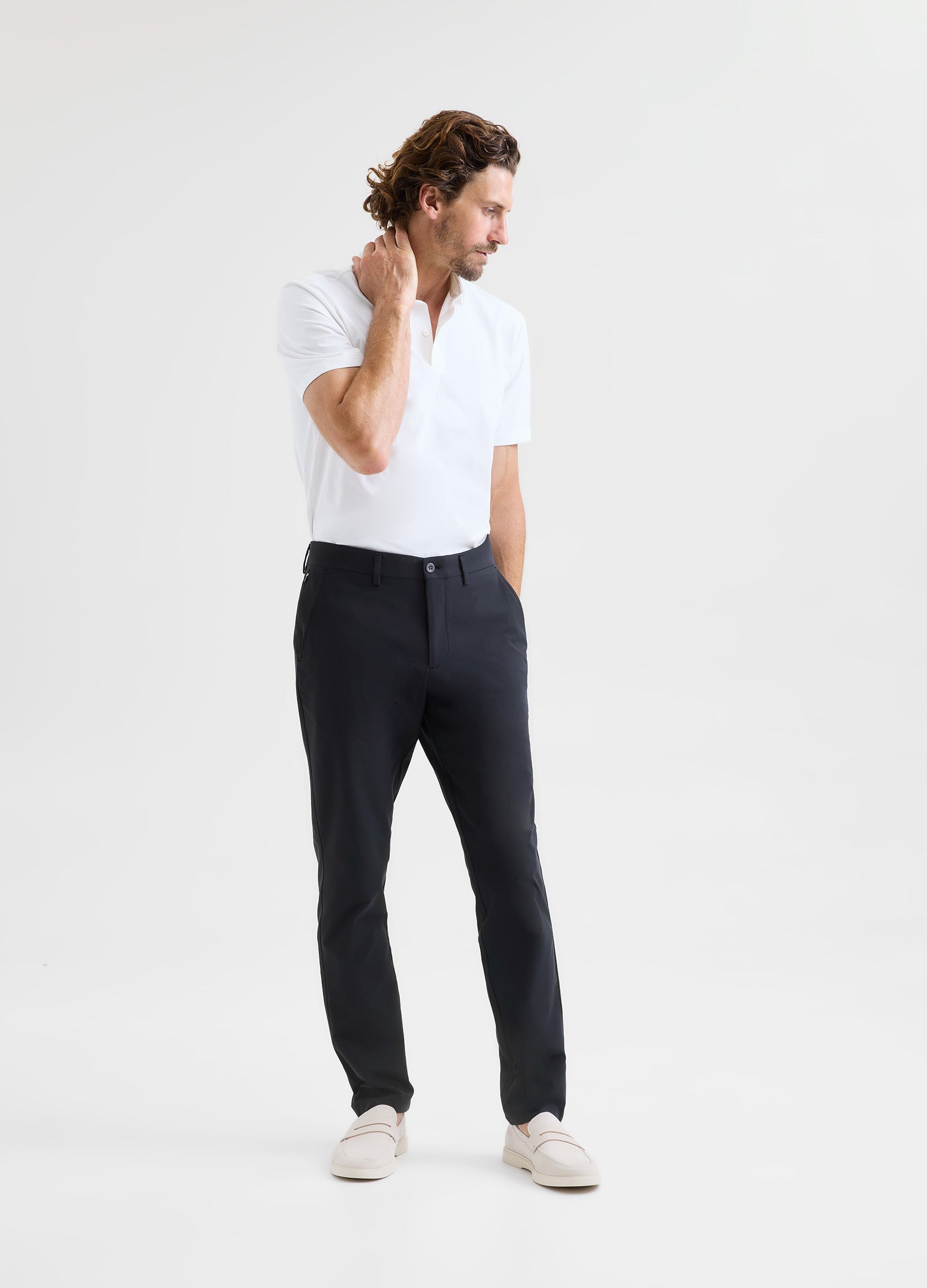 Positano Travel Chino in Black – Elegant, Breathable & Crease-Free for Work, Travel & Play #color_black