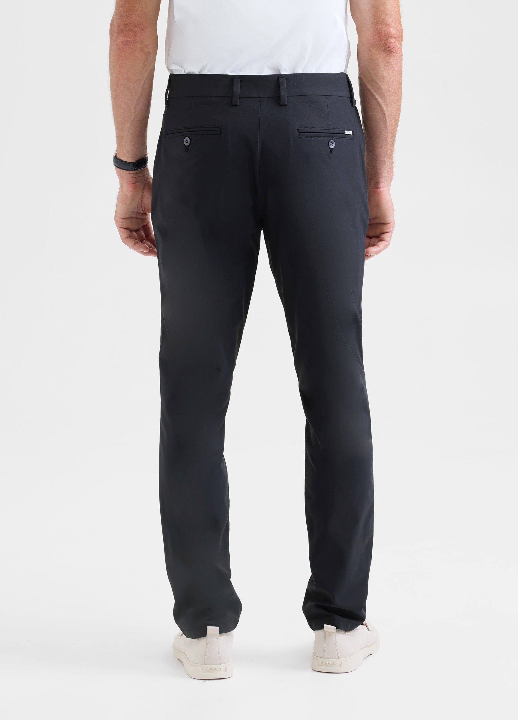 Positano Travel Chino in Black – Elegant, Breathable & Crease-Free for Work, Travel & Play #color_black