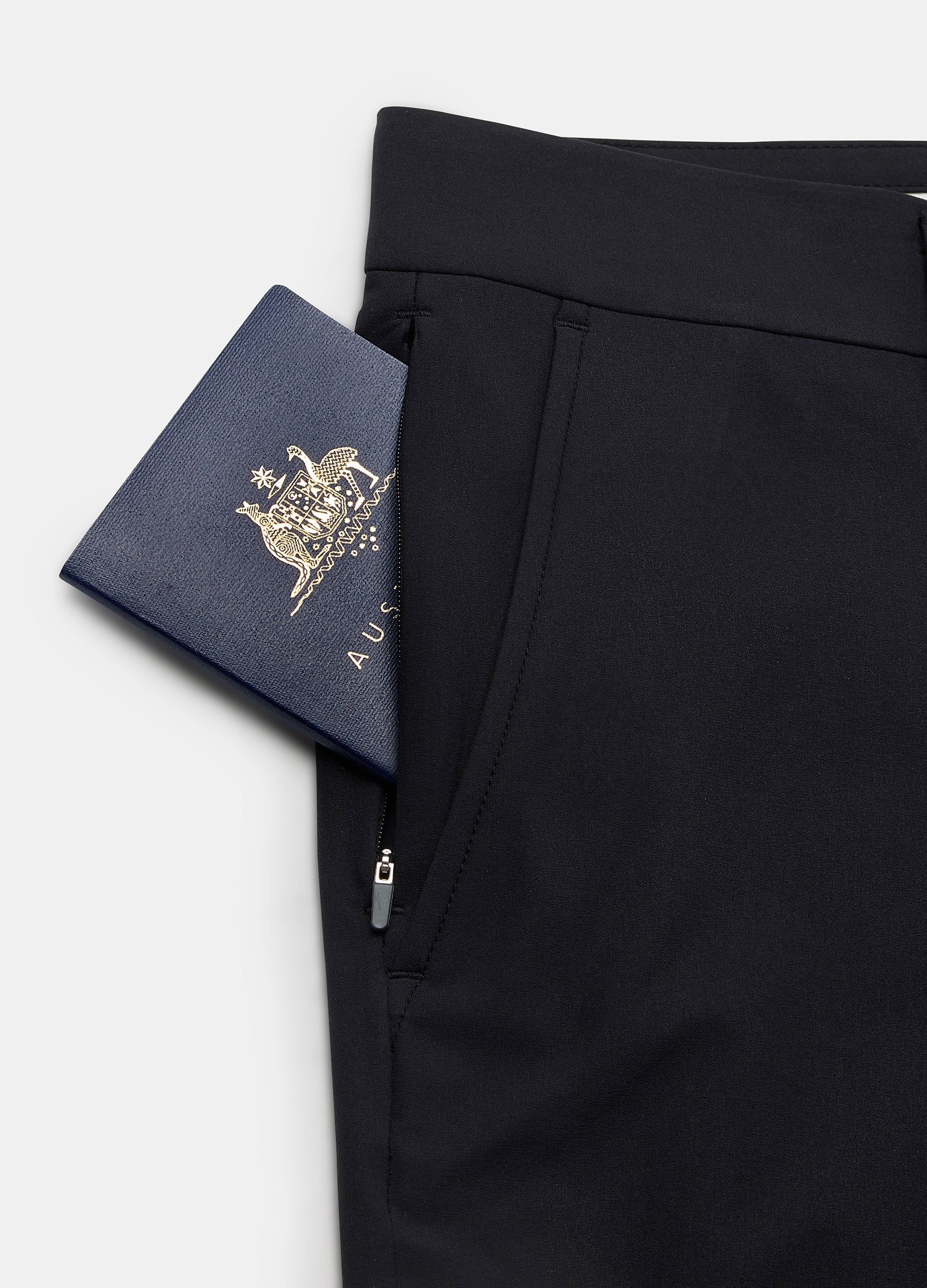 Positano Travel Chino in Black – Elegant, Breathable & Crease-Free for Work, Travel & Play #color_black