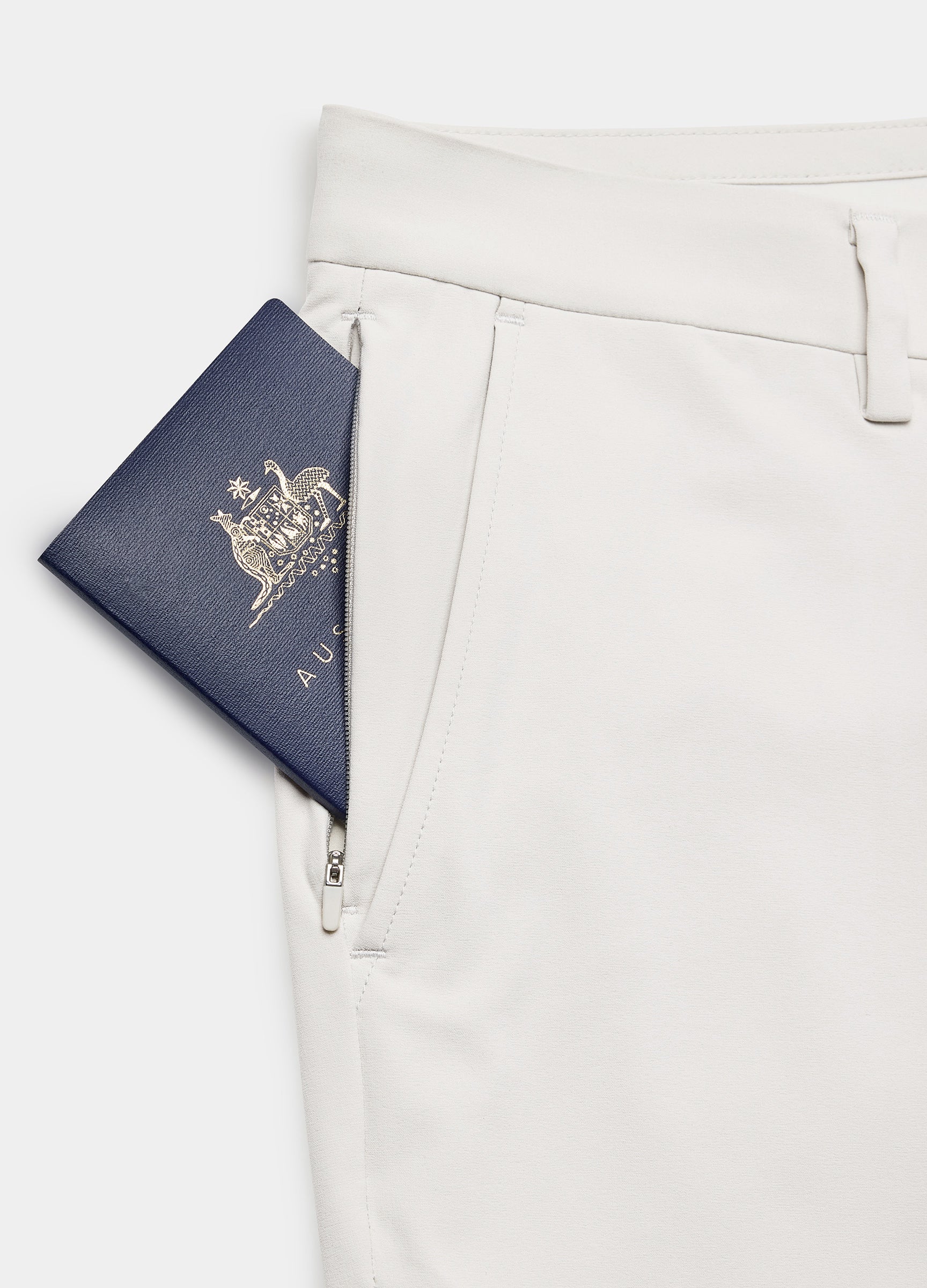 Positano Travel Chino in Bone – Luxury, Wrinkle-Resistant & Ultra-Comfortable with Performance Stretch #color_bone