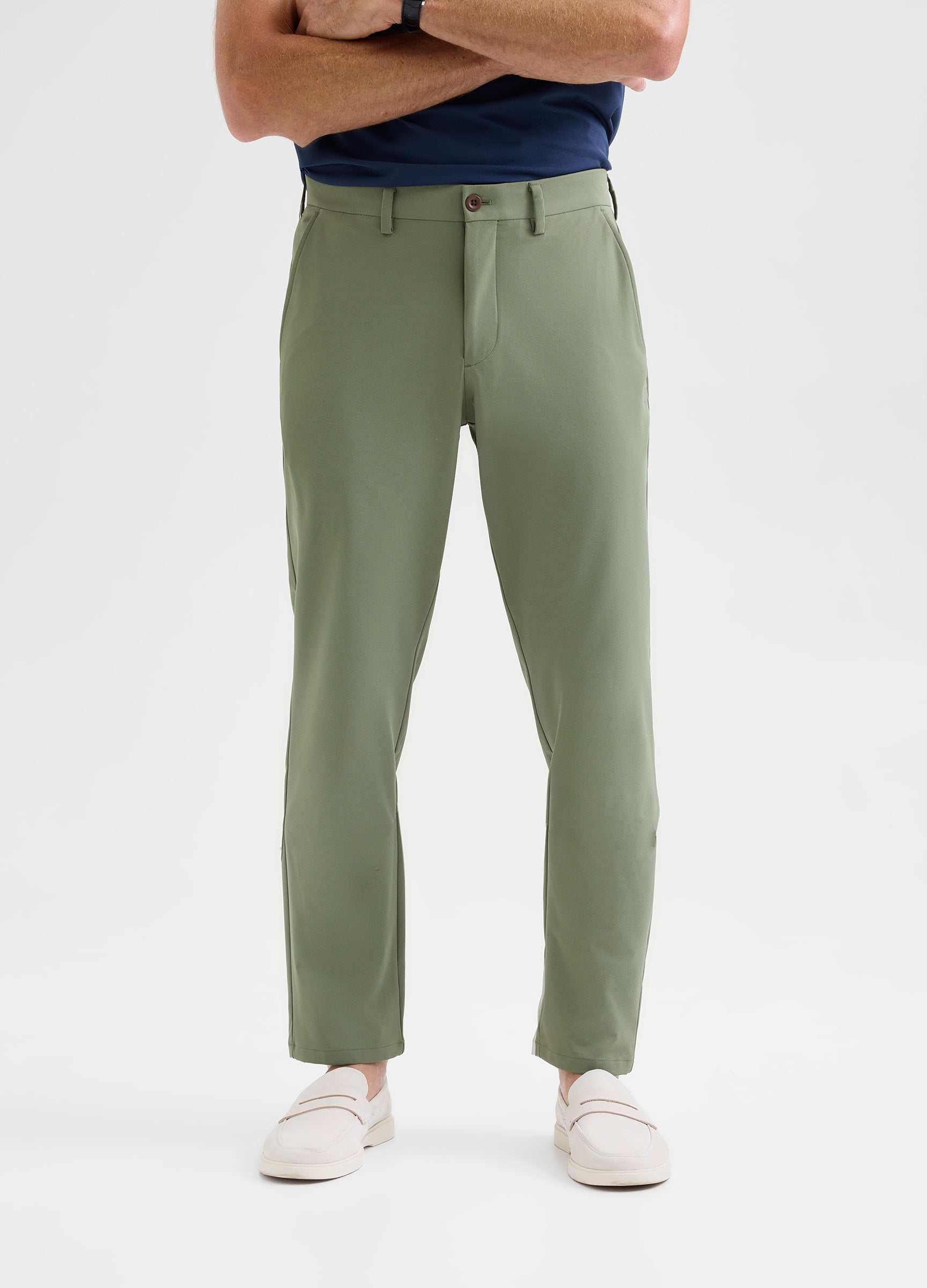 Positano Travel Chino in Olive – Luxury Stretch, Moisture-Wicking & Versatile for Travel & Everyday Wear #colour_olive