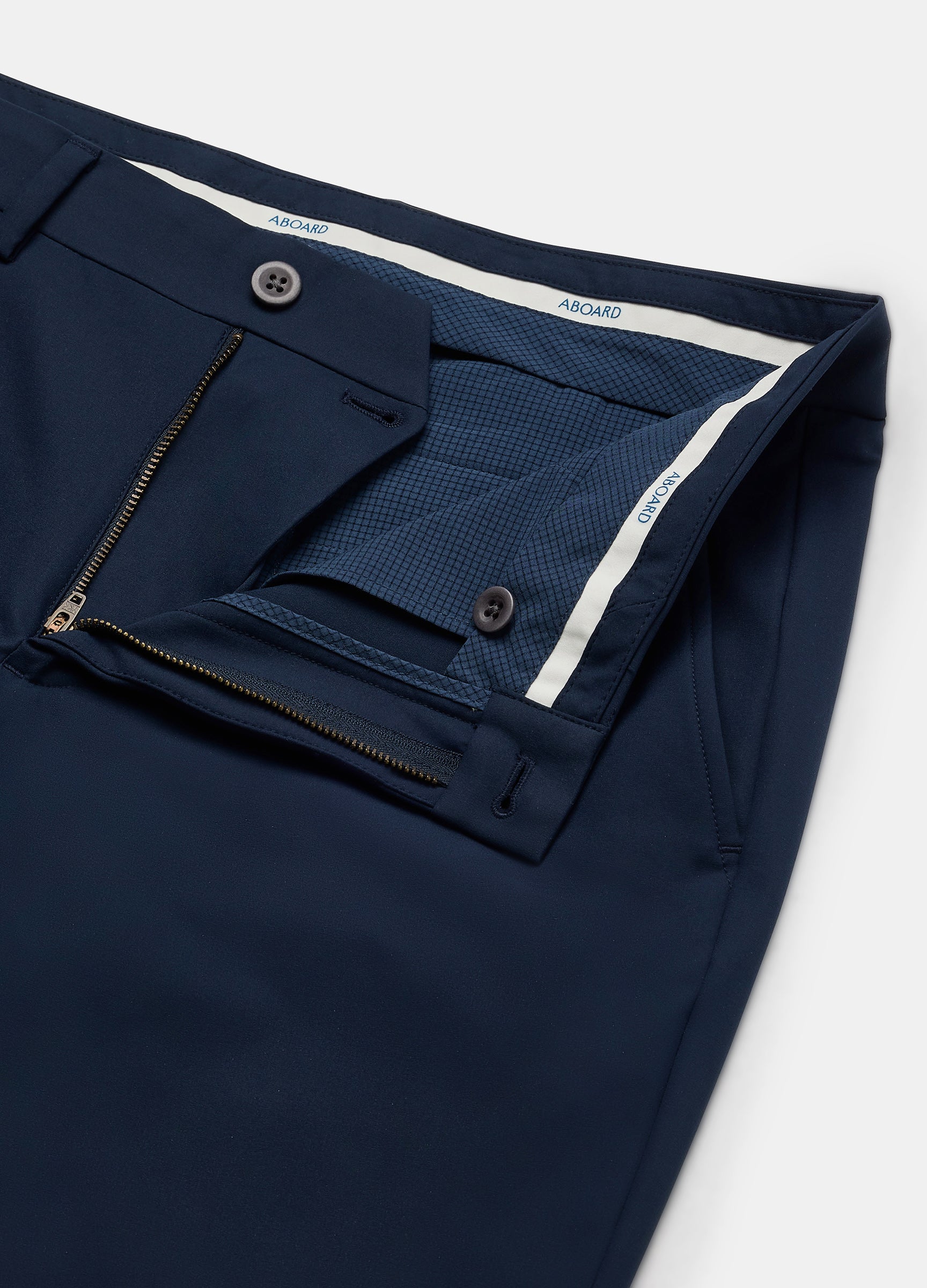 Positano Travel Chino in Navy – Luxury, Lightweight & Wrinkle-Resistant with Performance Stretch #color_navy