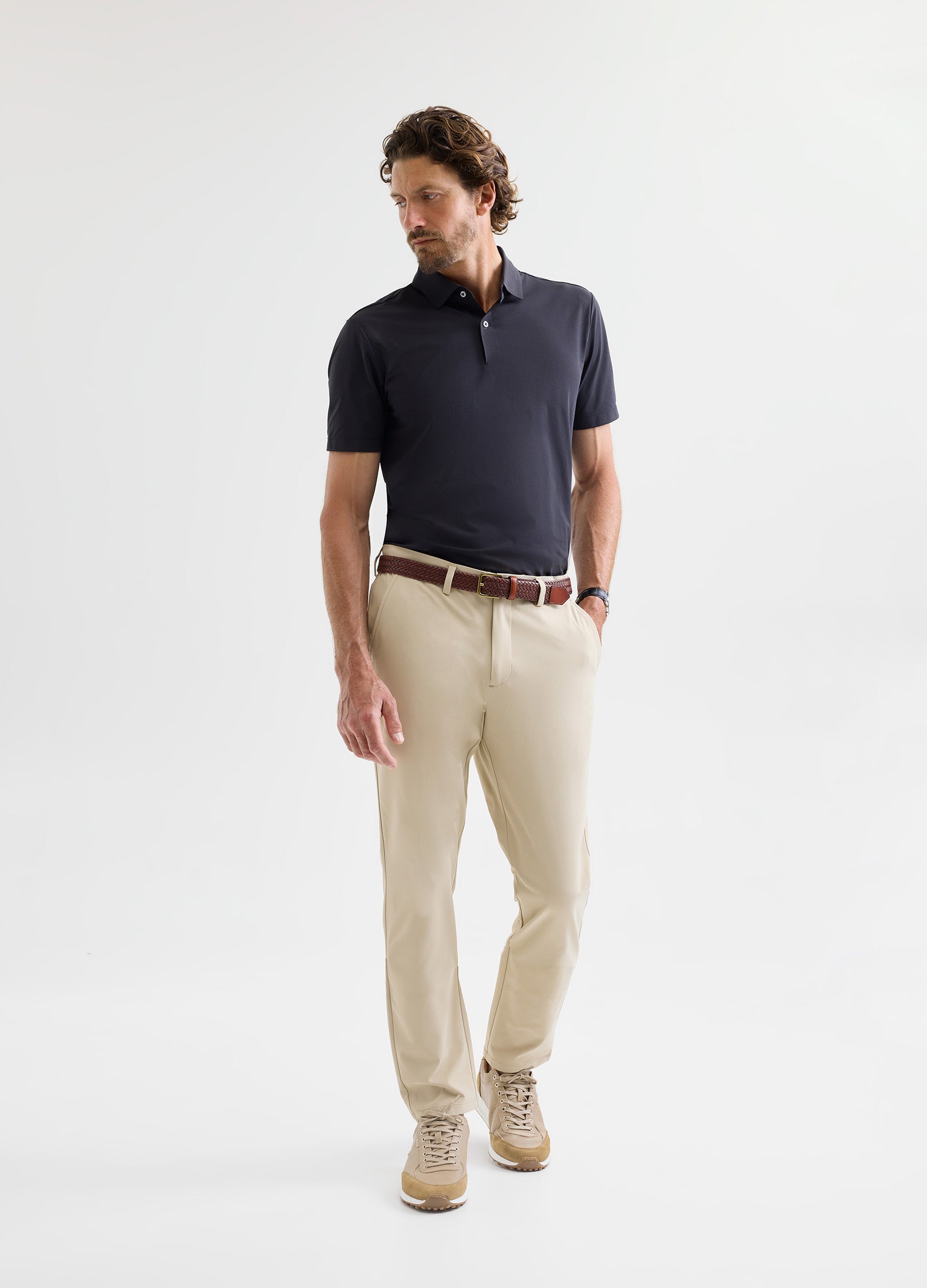 Positano Travel Chino in Sand – Luxury, Lightweight, Anti-Odour & Timelessly Stylish for Travel #color_sand