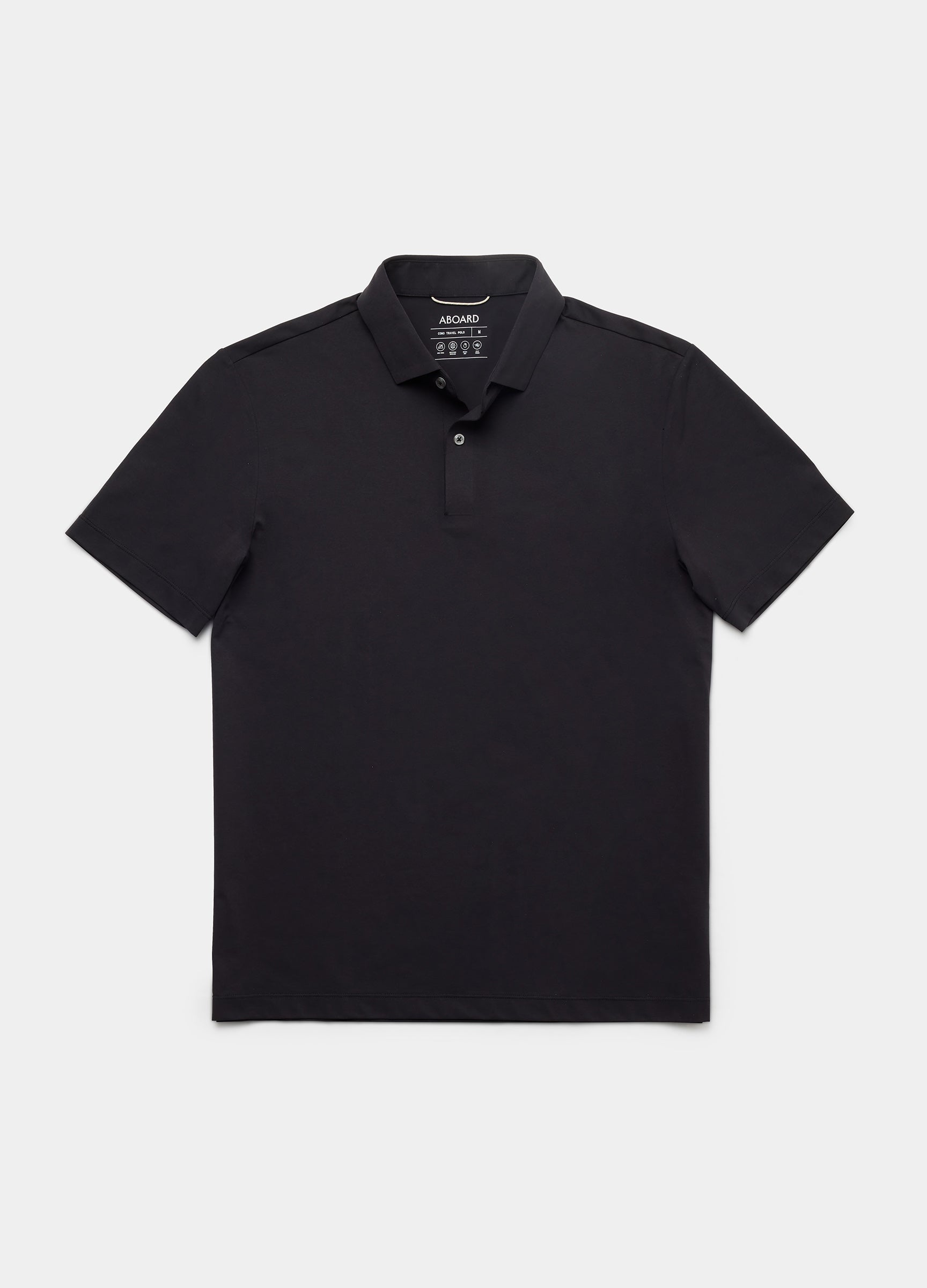 Como Travel Polo in Black – Moisture-Wicking, Crease-Resistant & Stylish for Any Occasion #color_black