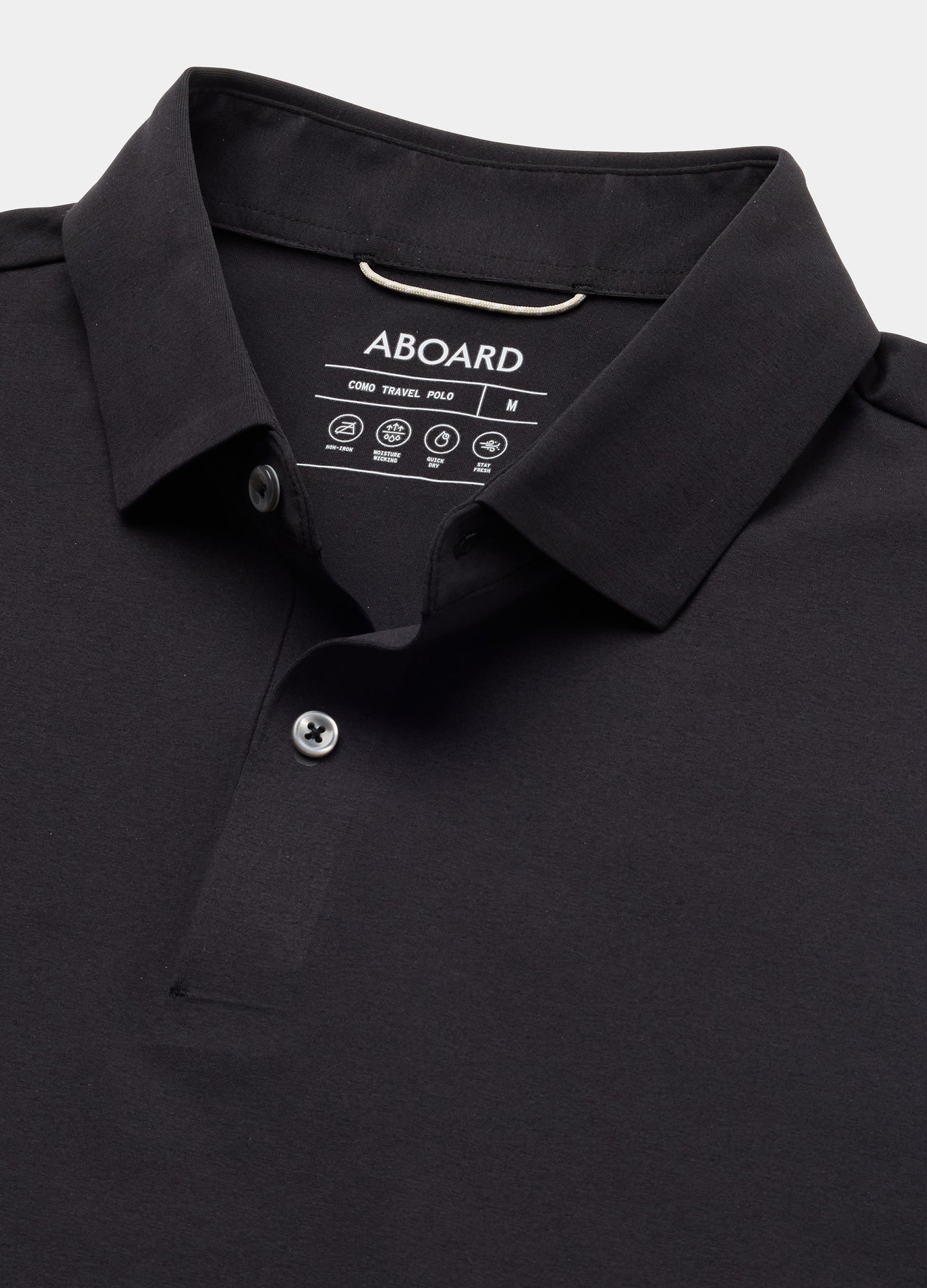 Como Travel Polo in Black – Moisture-Wicking, Crease-Resistant & Stylish for Any Occasion #color_black