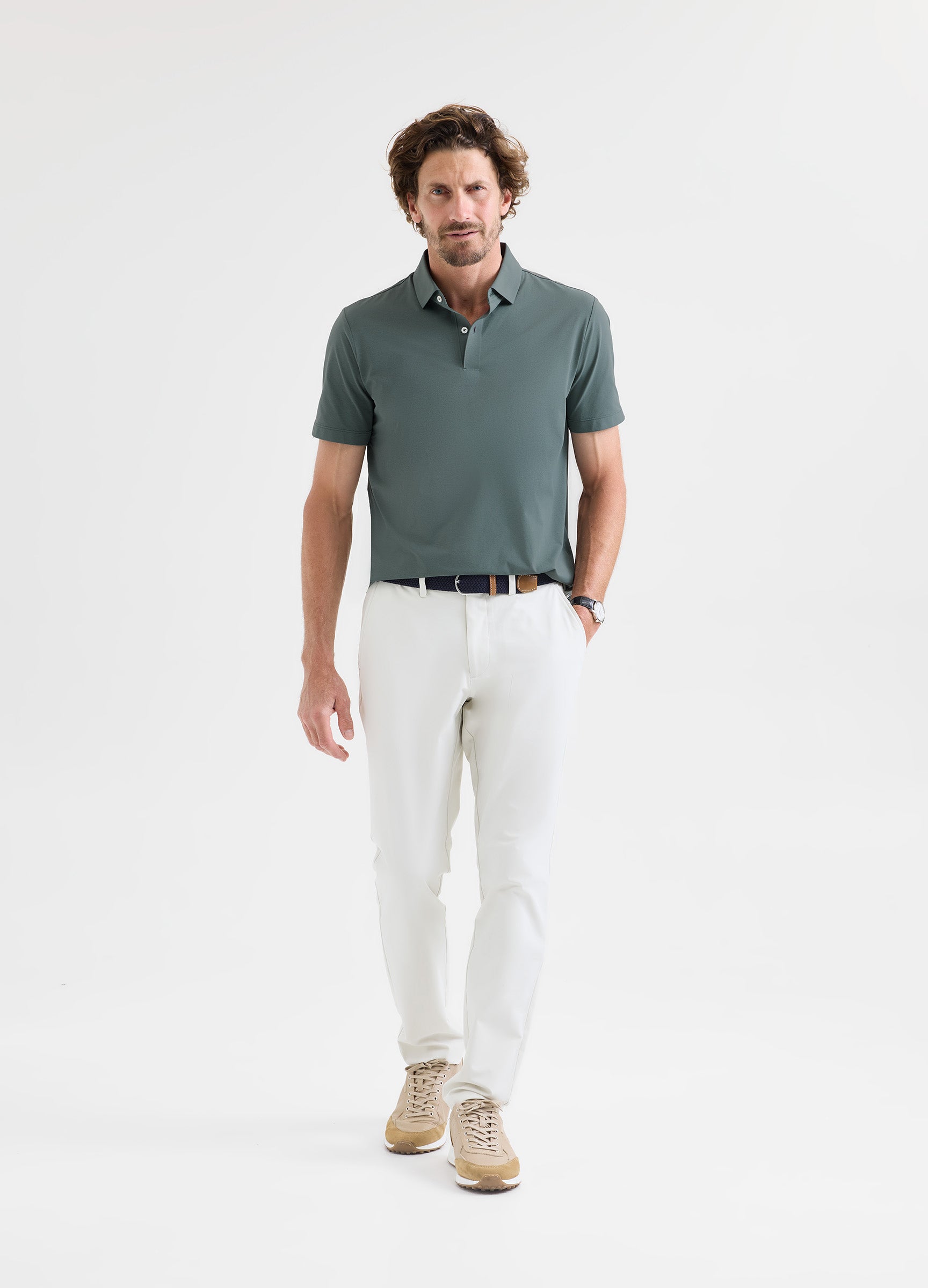 Como Travel Polo in Sea Green – Versatile, Cooling & Wrinkle-Free for Effortless Style #color_sea green