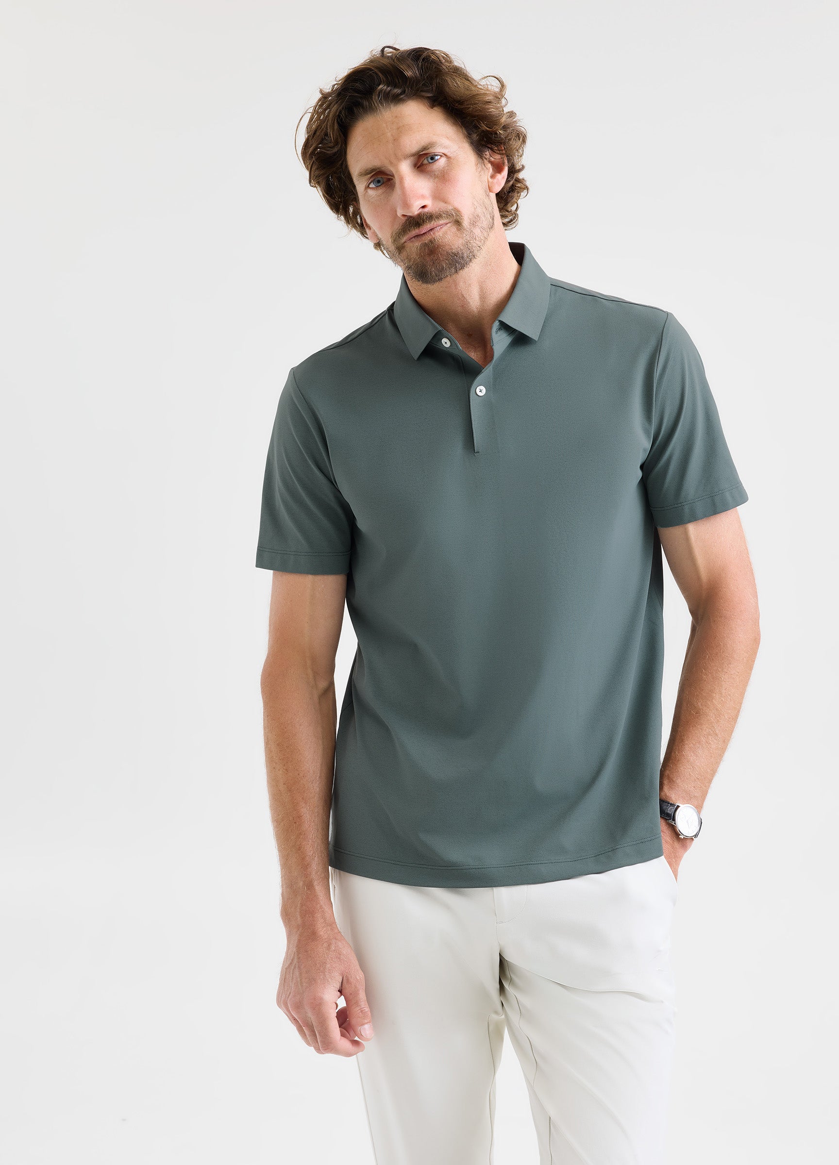 Como Travel Polo in Sea Green – Versatile, Cooling & Wrinkle-Free for Effortless Style #color_sea green