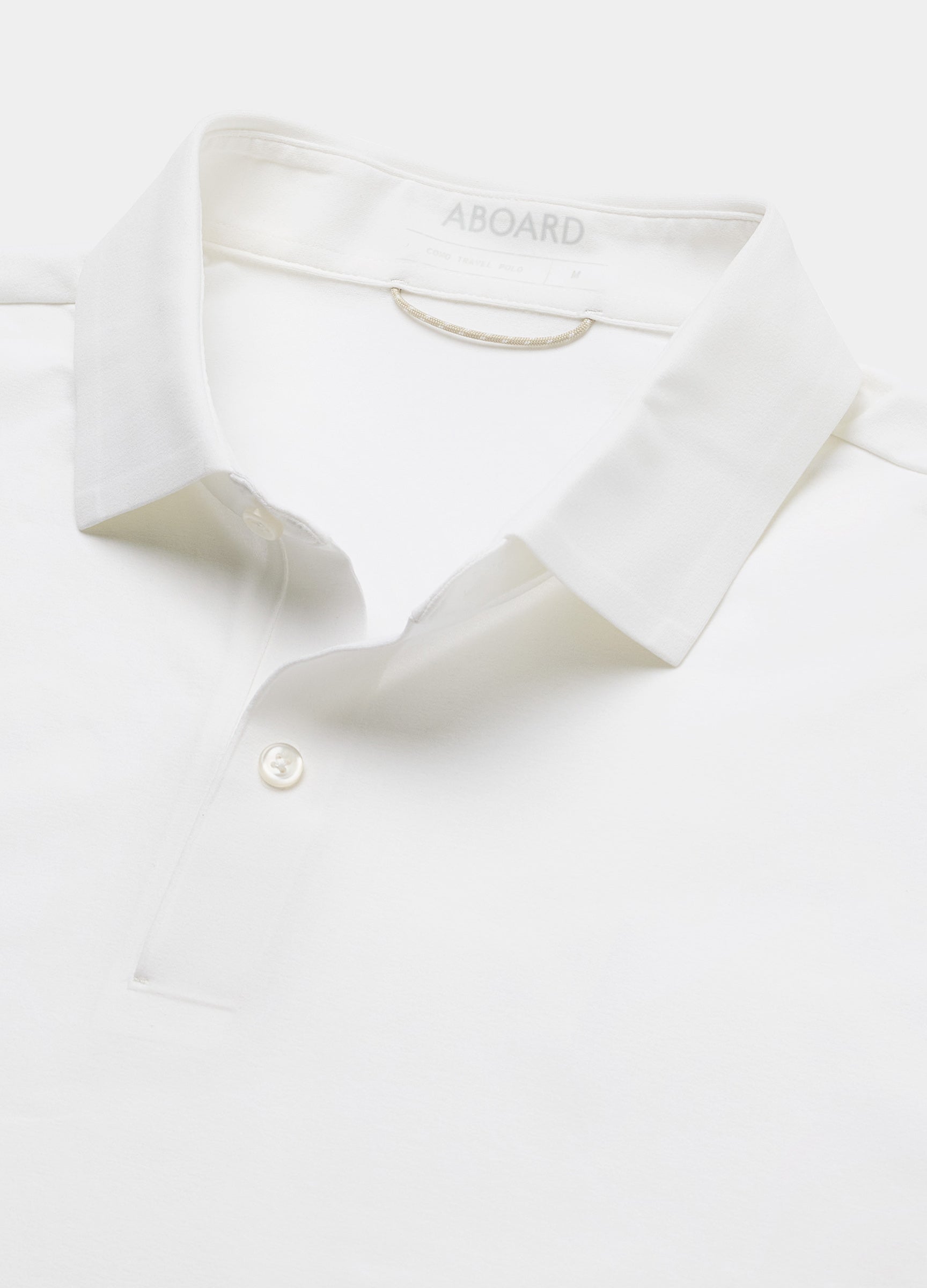 Como Travel Polo in White – Performance Polo with Anti-Odour, Breathable Fabric & Timeless Style #color_white