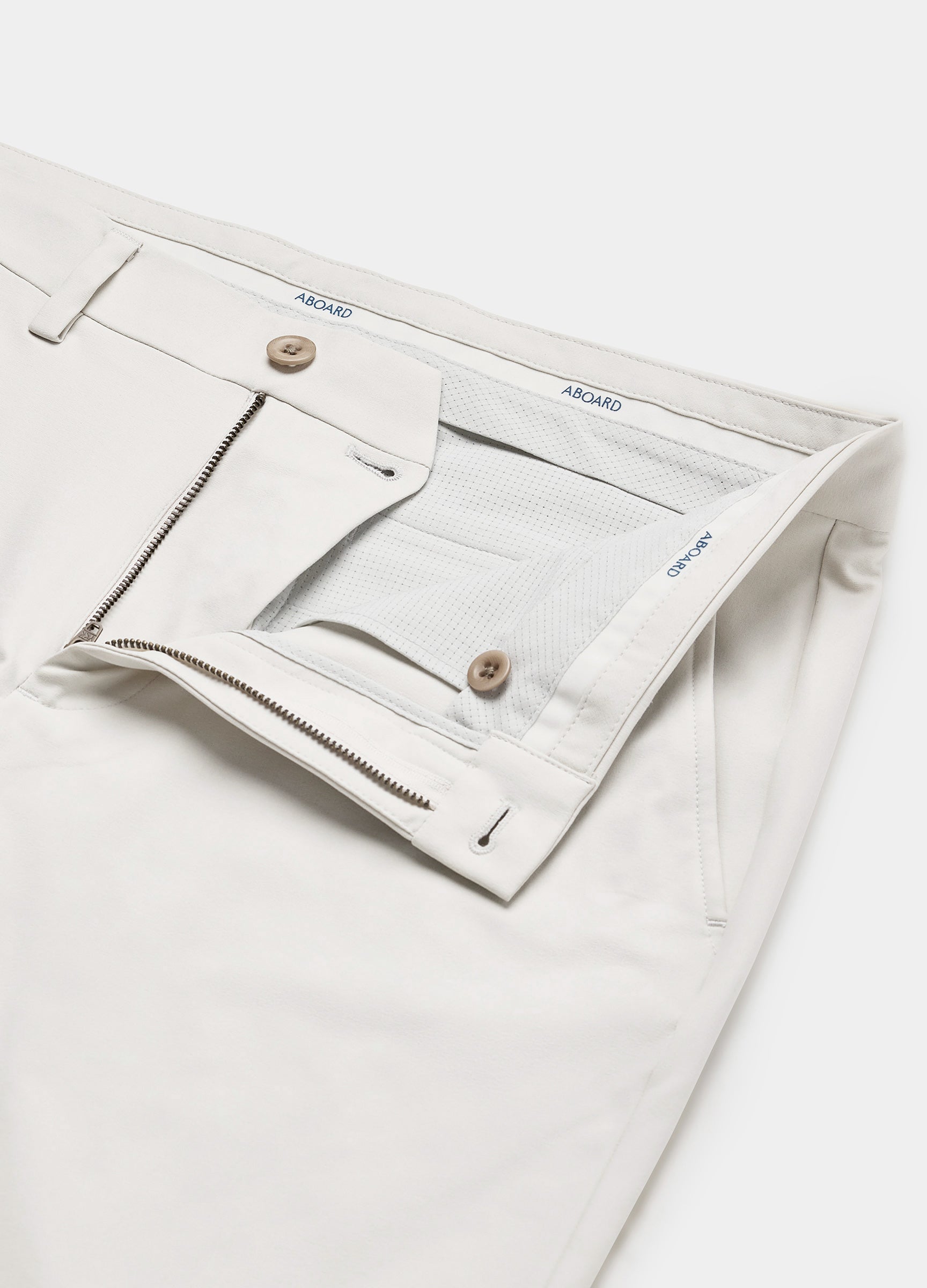 Positano Travel Chino Short in Bone – Luxury workmanship for Travel Comfort #color_bone