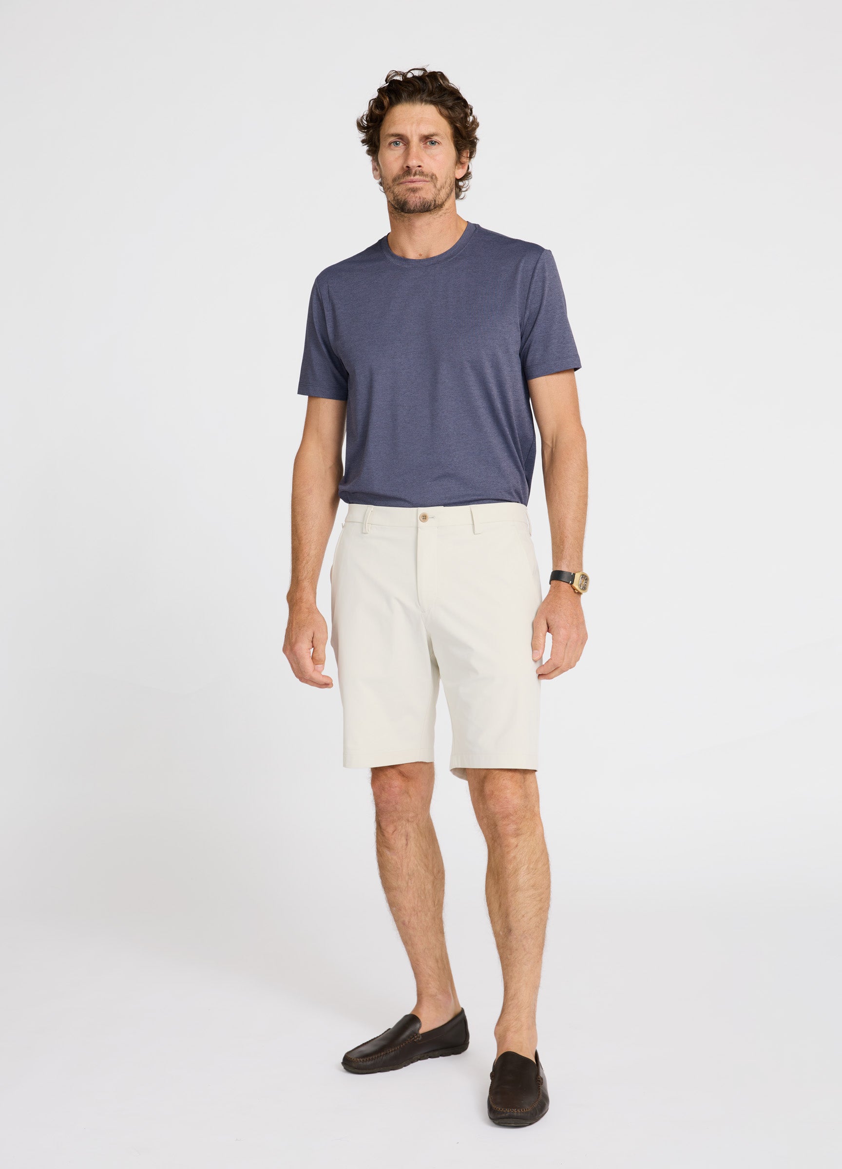 Positano Travel Chino Short in Bone – Elegant Neutral Shorts for Warm-Weather Journeys #color_bone