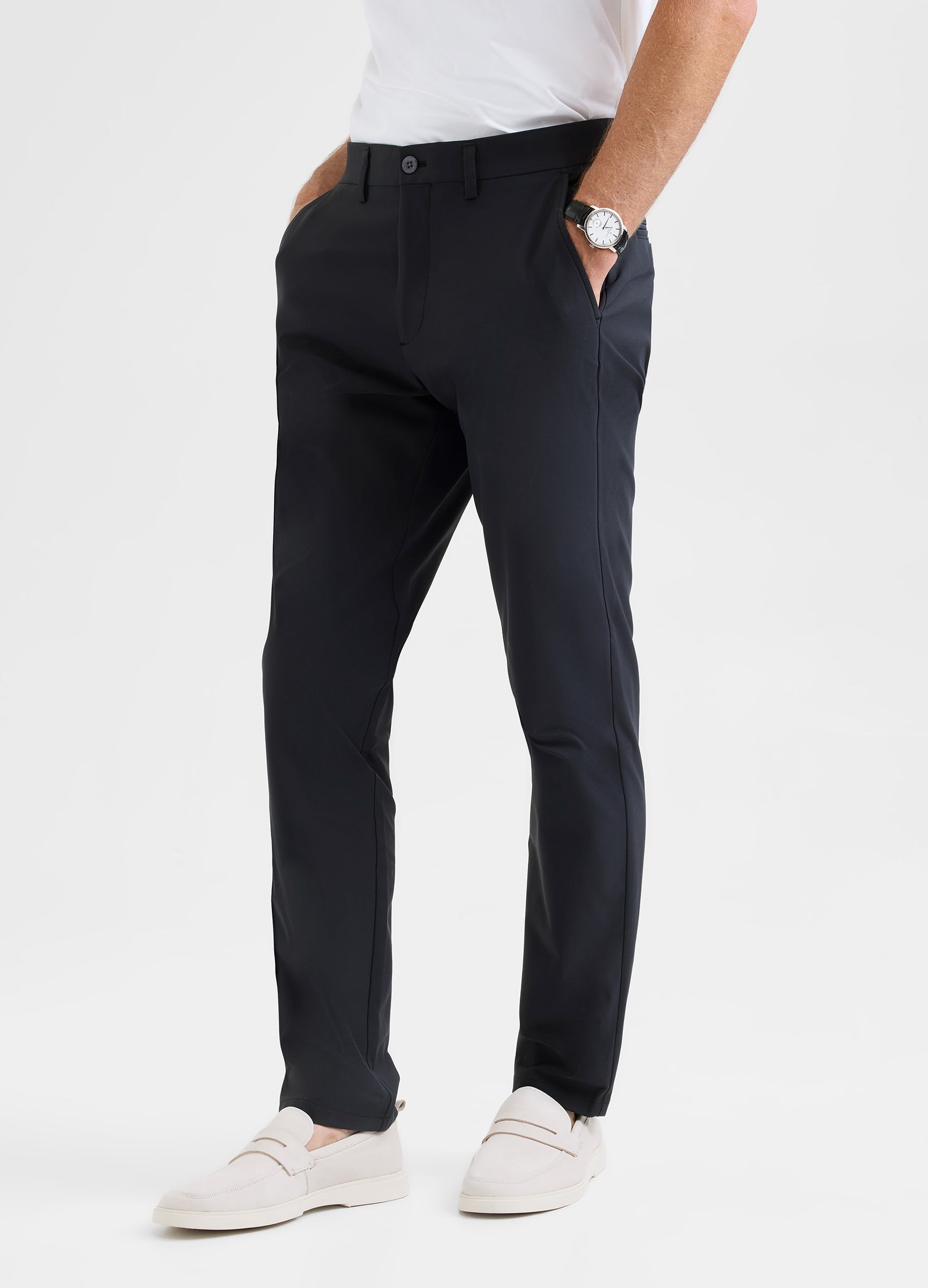 Positano Travel Chino in Black – Elegant, Breathable & Crease-Free for Work, Travel & Play #color_black