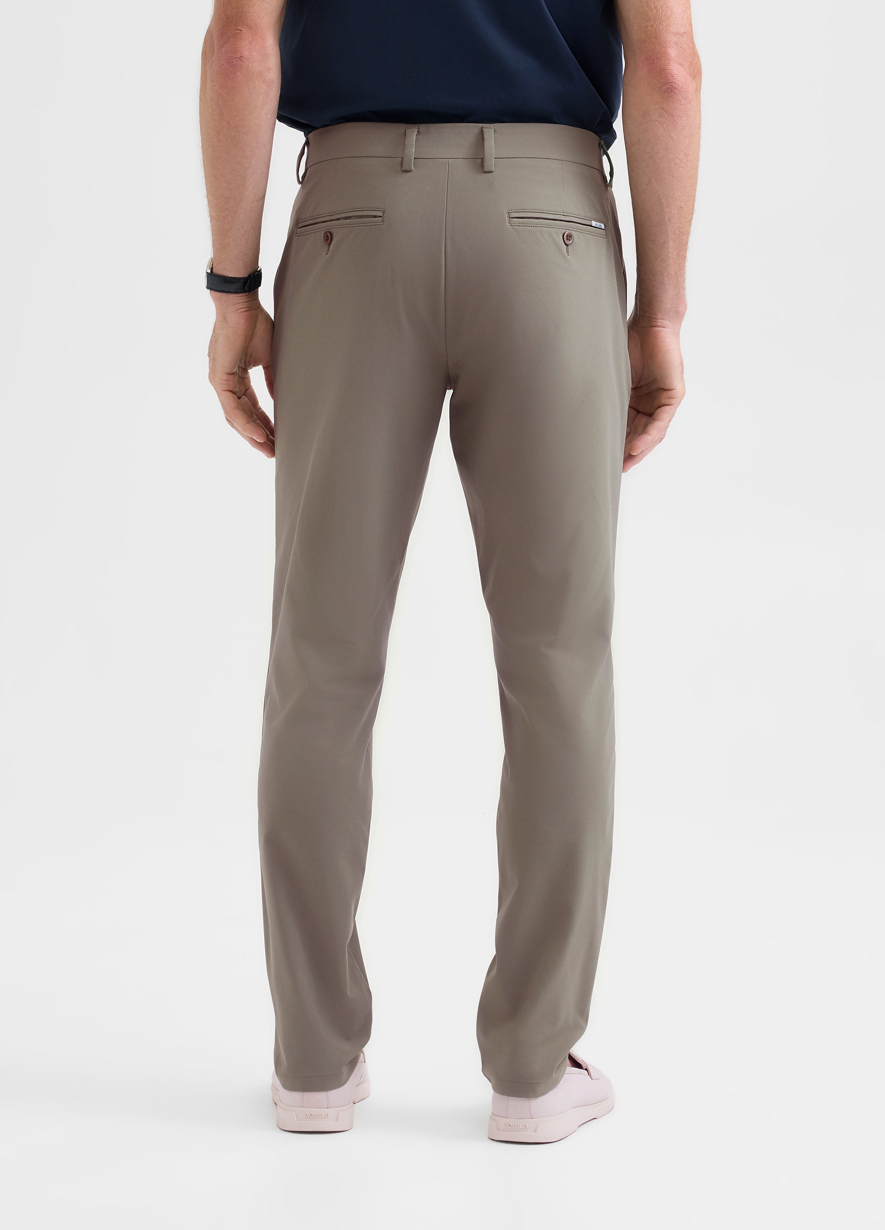 Positano Travel Chino in Truffle – Luxury, Wrinkle-Resistant & Ultra-Comfortable with Performance Stretch #color_truffle