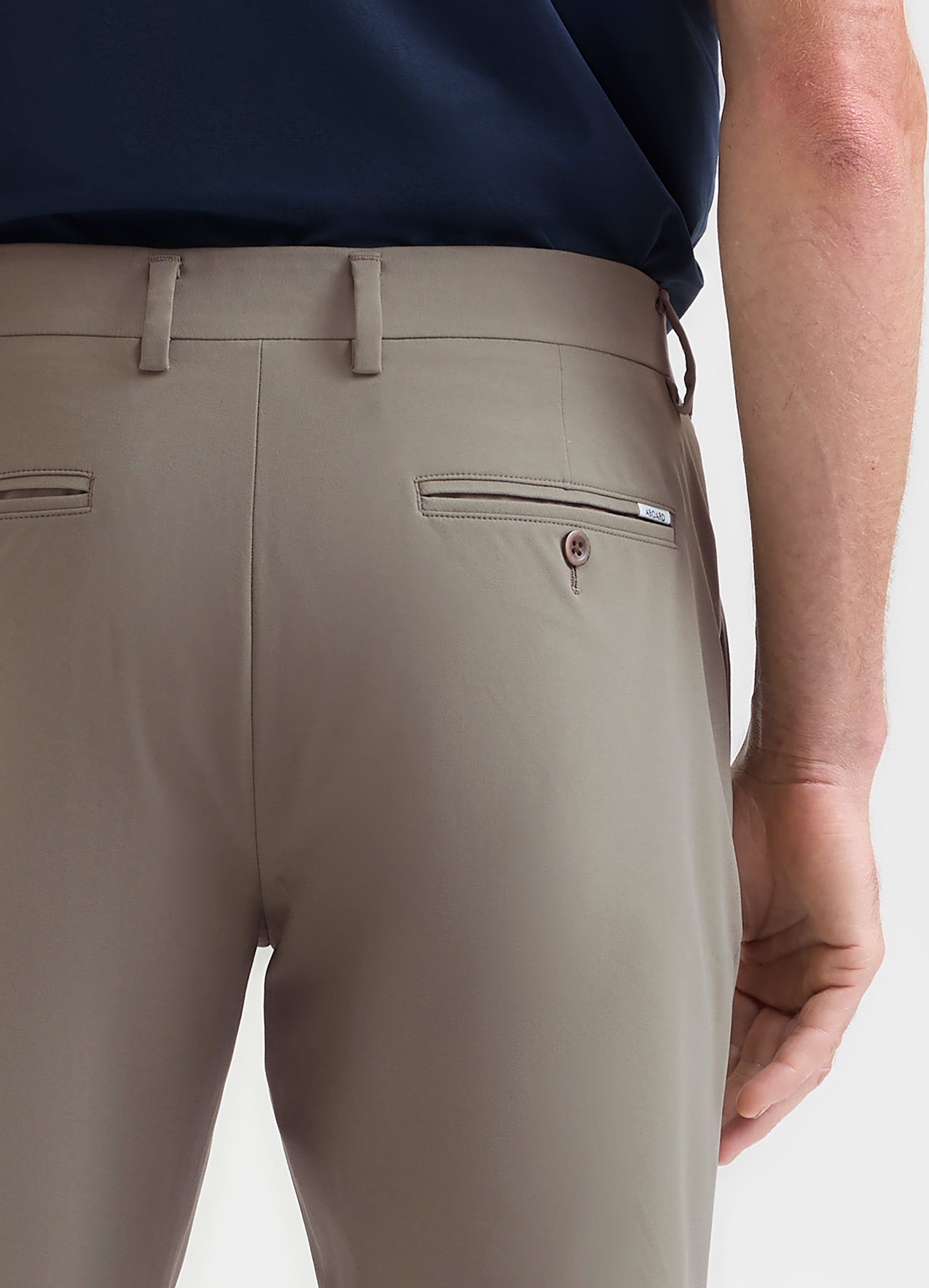 Positano Travel Chino in Truffle – Luxury, Wrinkle-Resistant & Ultra-Comfortable with Performance Stretch #color_truffle