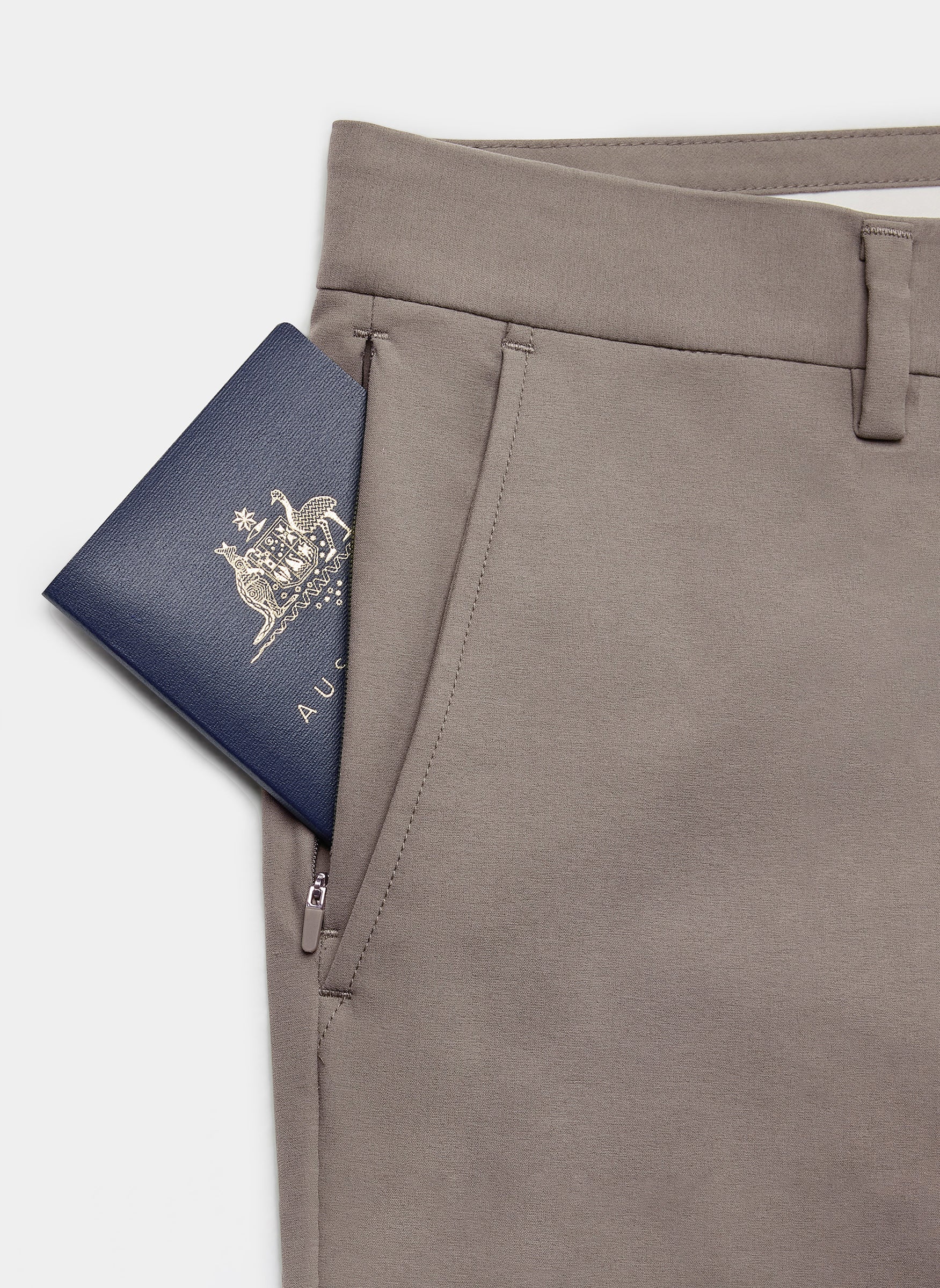 Positano Travel Chino in Truffle – Elegant, Breathable & Crease-Free for Work, Travel & Play #color_truffle