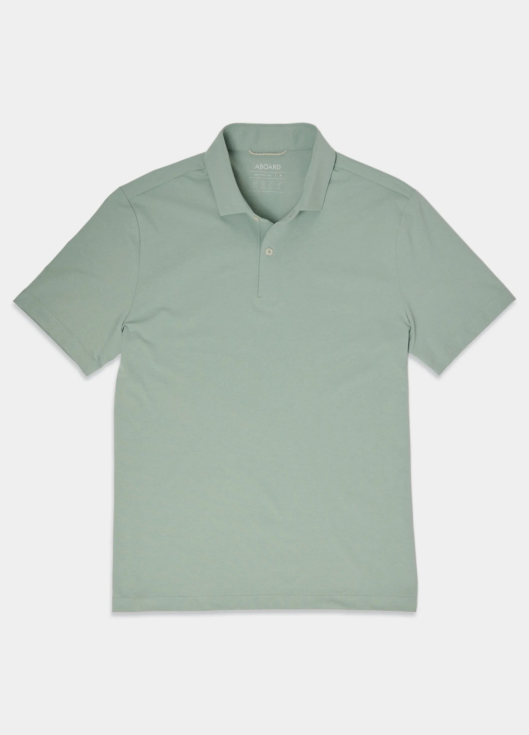 Como Travel Polo in Sage – Performance Polo with Anti-Odour, Breathable Fabric & Timeless Style #color_sage