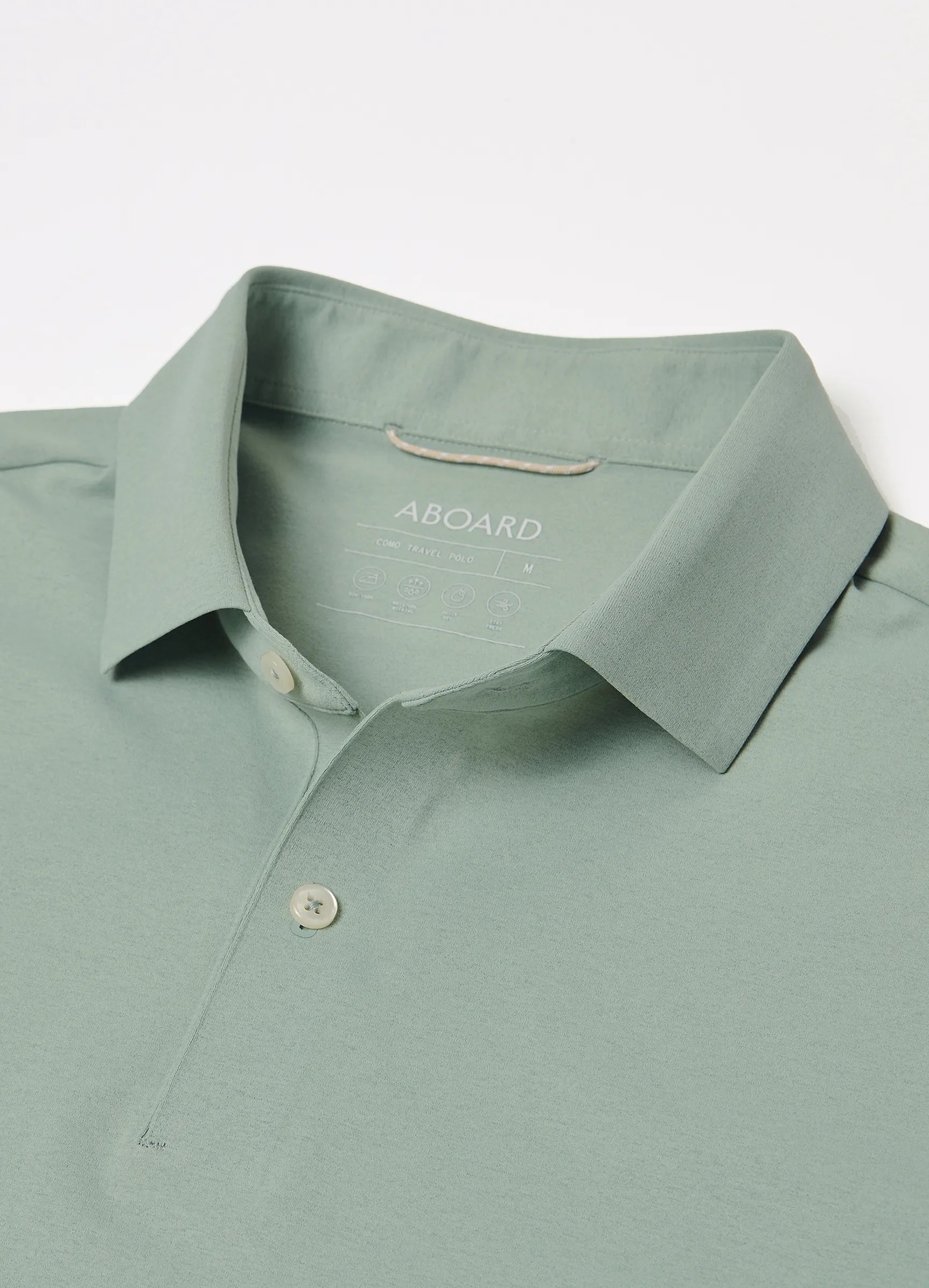 Como Travel Polo in Sage – Performance Polo with Anti-Odour, Breathable Fabric & Timeless Style #color_sage