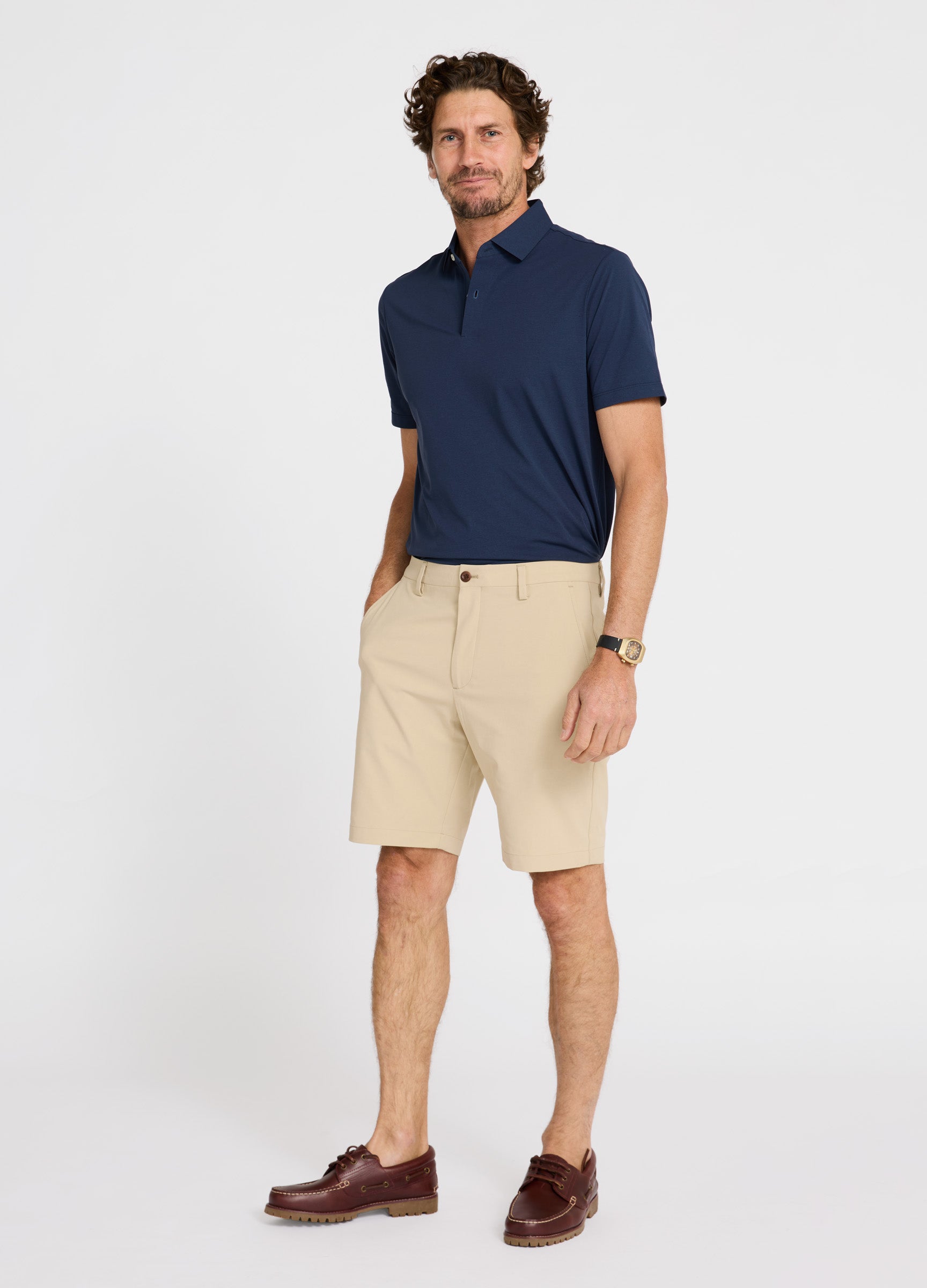 Positano Travel Chino Short in Sand – Relaxed Yet Refined Shorts for Travel & Leisure #color_sand