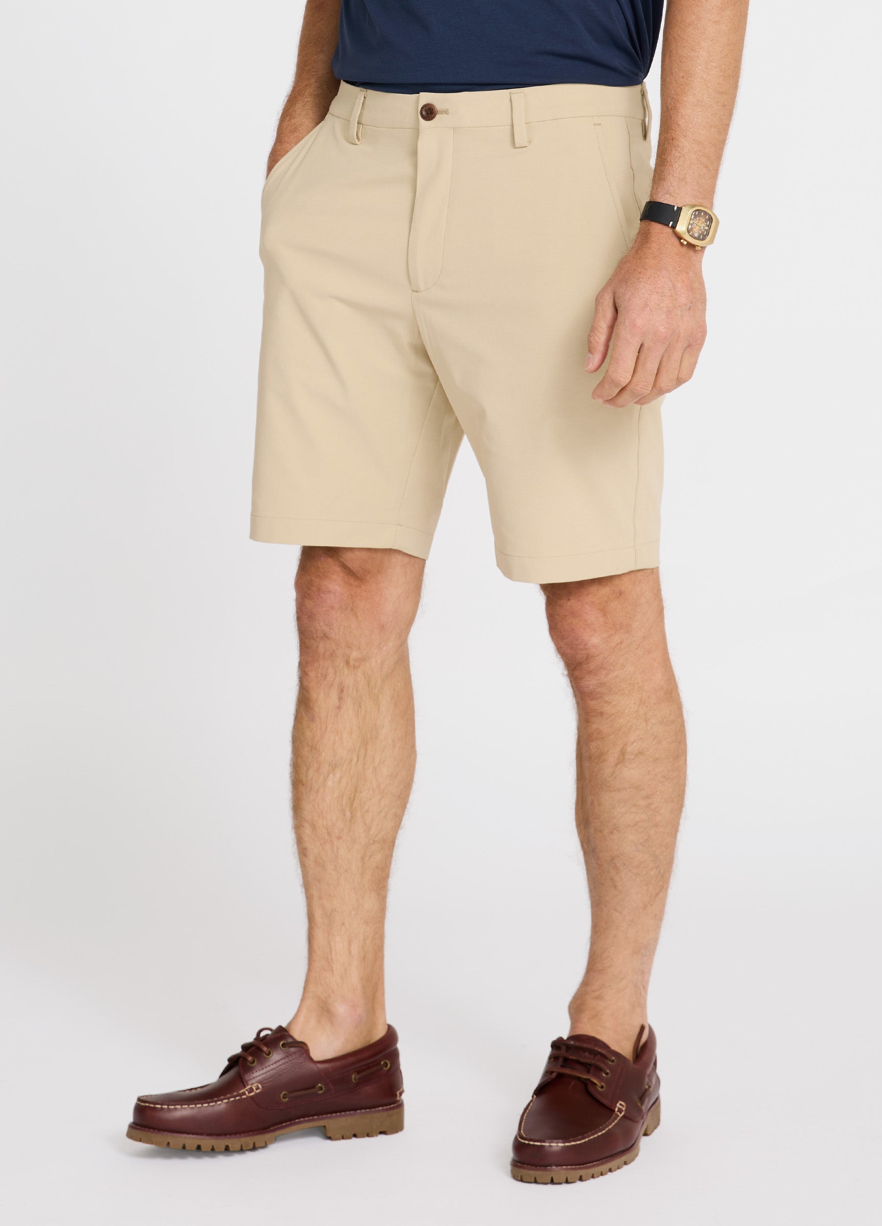 Positano Travel Chino Short in Sand – Lightweight & Breathable Shorts for Travel #color_sand