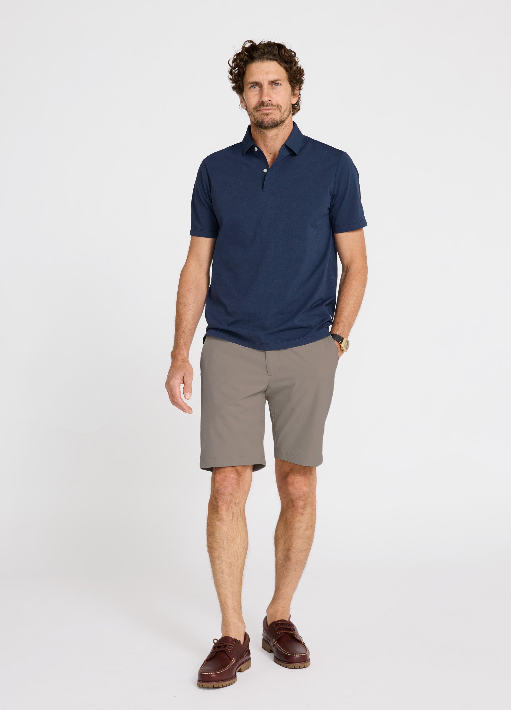 Positano Travel Chino Short in Truffle – Elegant Neutral Shorts for Warm-Weather Journeys #color_truffle